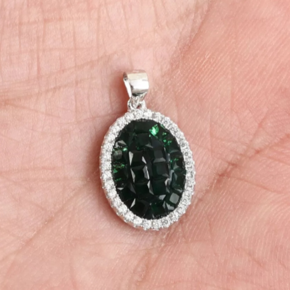 Emerald & Sapphire Turtle Necklace